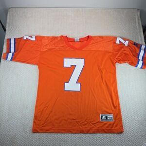 Vintage 1995 Starter Denver Broncos John Elway 7 Jersey Orange Mens 48 L USA